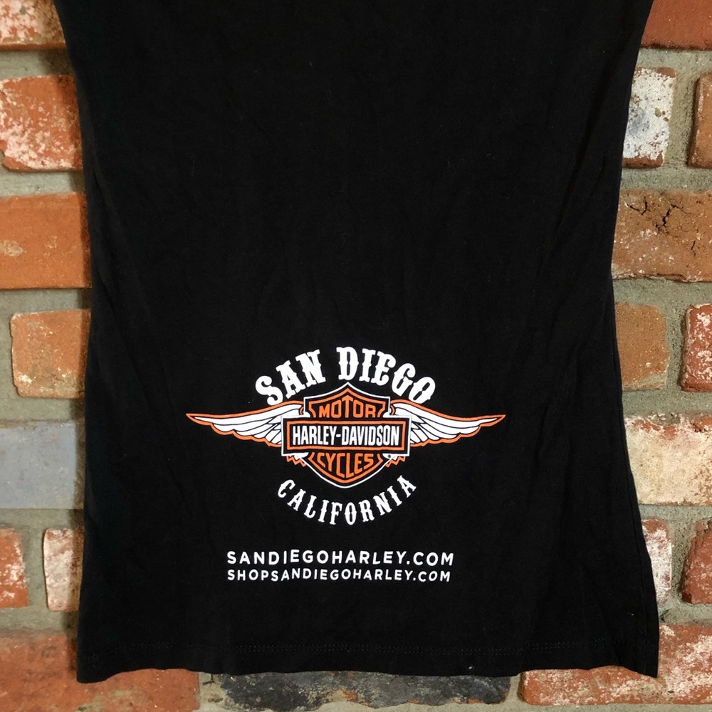SOLD Y2K Harley Davidson San Diego Biker Streetwear T-shirt - Picture 7 of 9